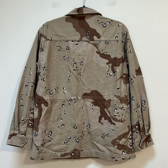 Aritzia TNA‎ Camouflage Army Jacket Tan Desert Camo Utility Shacket Size Small - Picture 7 of 8